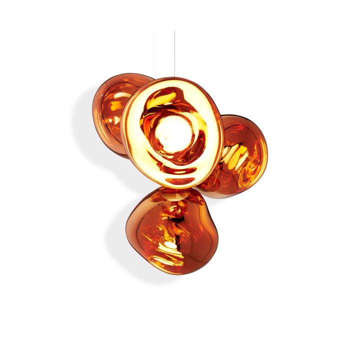 Melt Small Led Polycarbonate Chandelier by Tom Dixon #Copper