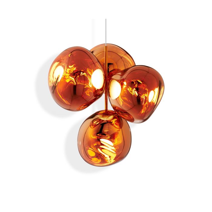 Melt Small Led Polycarbonate Chandelier by Tom Dixon #Copper