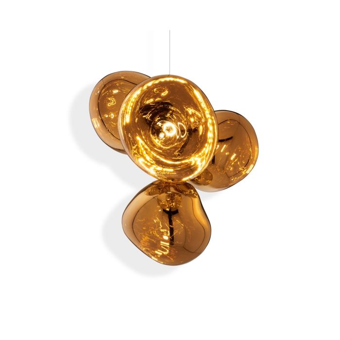 Melt Small Led Polycarbonate Chandelier by Tom Dixon #Gold