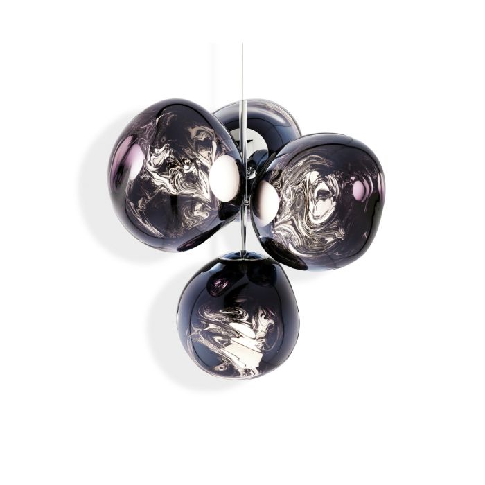 Melt Small Led Polycarbonate Chandelier by Tom Dixon #Smoke