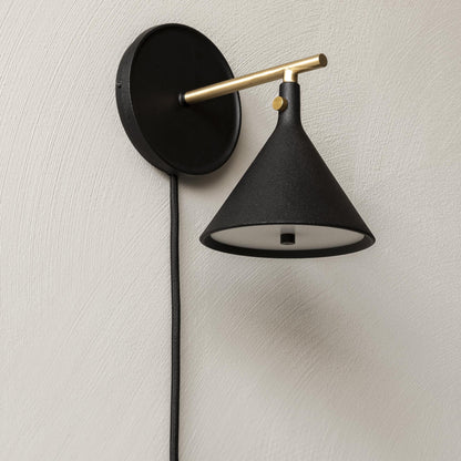 Audo Cast Sconce Wall Lamp M. Diffuser Black