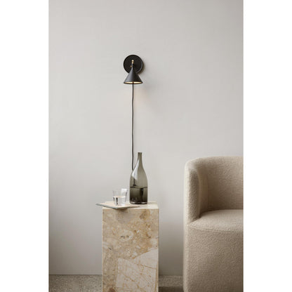 Audo Cast Sconce Wall Lamp M. Diffuser Black