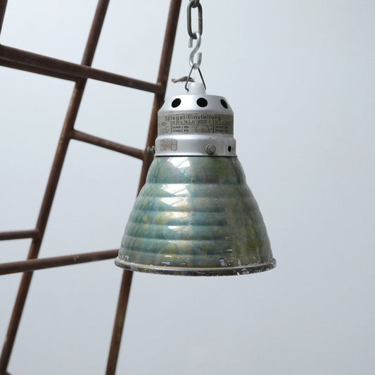 Mercury Glass Pendant Lamp by Zeiss Ikon, 1940s