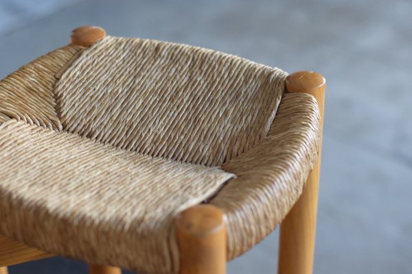 Meribel Chairs and Stool by Charlotte Perriand, 1960s, Set of 3-LA-1811438