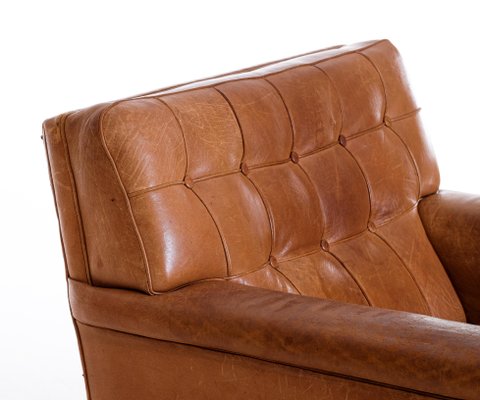 Merkur Easy Chair in Buffalo Leather by Arne Norell, 1960s-QU-1706893