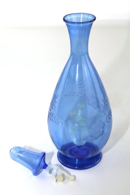 Mermaid Liqueur Set by Bimini Workshops Lauscha Glassworks, 1925, Set of 8-ZWH-1293470