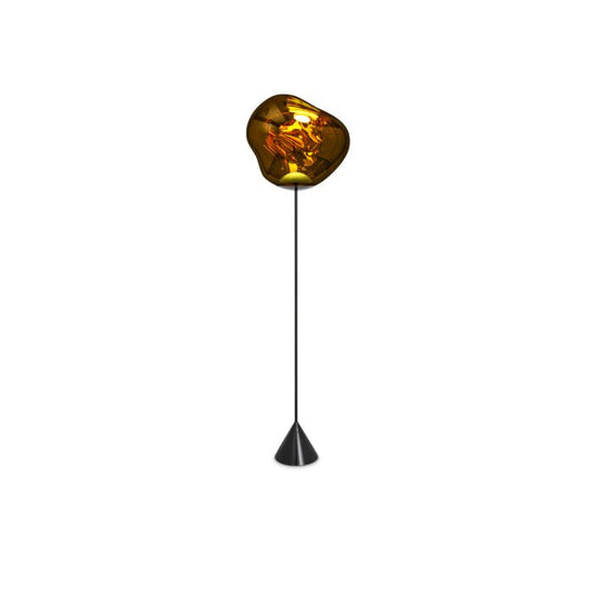 Melt Cone Slim - Metal And Polycarbonate Led Floor Lamp by Tom Dixon #Gold