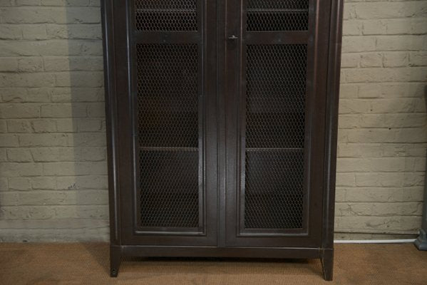 Mesh Cabinet with 2 Metal Doors from Tolix, 1950s-NEN-2041973