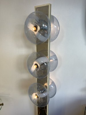 Metal and Blue Murano Glass Floor Lamp from Mazzega, Italy, 1970s-FUE-1067733