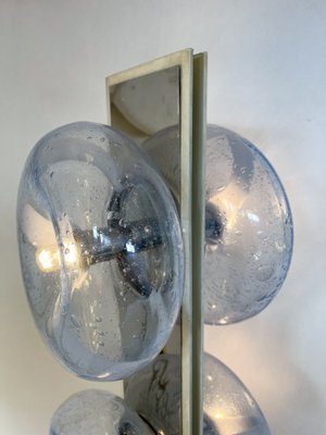 Metal and Blue Murano Glass Floor Lamp from Mazzega, Italy, 1970s-FUE-1067733