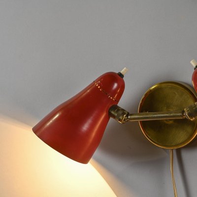 Metal and Brass Wall Light from Stilux Milano, 1950s-GJR-1765855