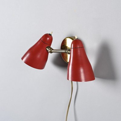 Metal and Brass Wall Light from Stilux Milano, 1950s-GJR-1765855