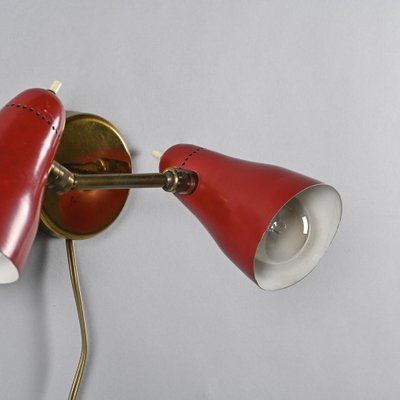 Metal and Brass Wall Light from Stilux Milano, 1950s-GJR-1765855