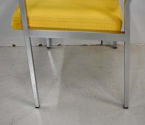 Metal and Chrome Armchairs, 1970s, Set of 4-RVK-858456