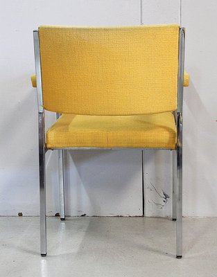 Metal and Chrome Armchairs, 1970s, Set of 4-RVK-858456