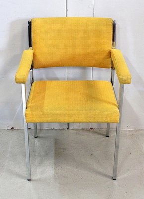 Metal and Chrome Armchairs, 1970s, Set of 4-RVK-858456