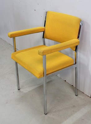 Metal and Chrome Armchairs, 1970s, Set of 4-RVK-858456