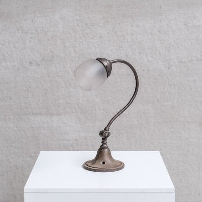 Metal and Frosted Glass Desk Lamp-JRP-1797935