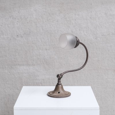 Metal and Frosted Glass Desk Lamp-JRP-1797935