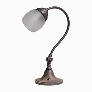 Metal and Frosted Glass Desk Lamp-JRP-1797935