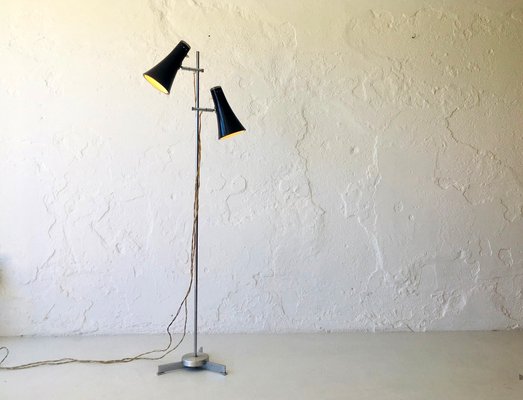 Metal and Glass Floor Lamp, 1960s-PW-1374128