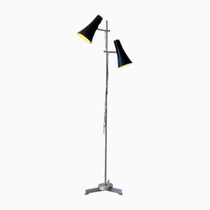 Metal and Glass Floor Lamp, 1960s-PW-1374128