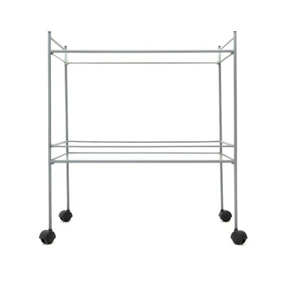 Metal and Glass Service Trolley, 1980s-EZ-2041226