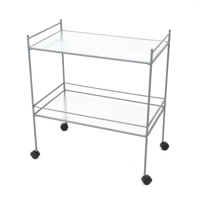 Metal and Glass Service Trolley, 1980s-EZ-2041226