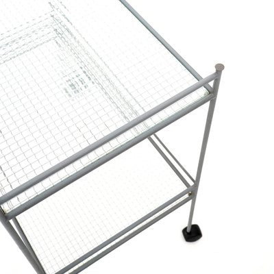 Metal and Glass Service Trolley, 1980s-EZ-2041226