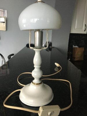 Metal and Glass Table Lamp, 1970s-WQQ-786662