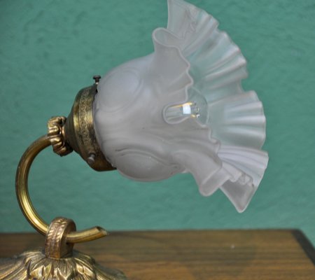 Metal and Glass Wall Light, 1950s-ROJ-1398365