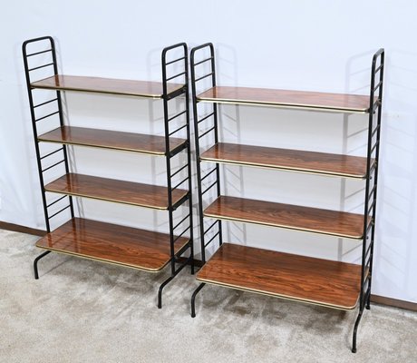 Metal and Laminate Shelves, 1950, Set of 2-RVK-1724749