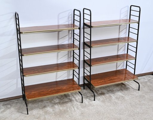 Metal and Laminate Shelves, 1950, Set of 2-RVK-1724749