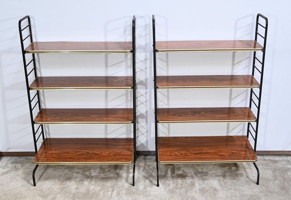 Metal and Laminate Shelves, 1950, Set of 2-RVK-1724749