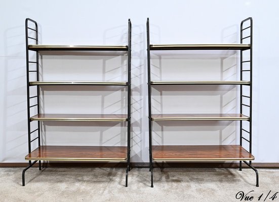 Metal and Laminate Shelves, 1950, Set of 2-RVK-1724749