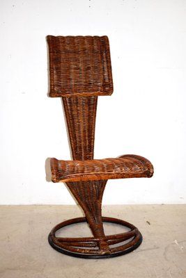 Metal and Wicker Dining Chair Attributed to Marzio Cecchi for Studio Most, 1960s-AOL-690161