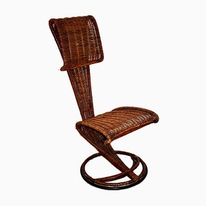 Metal and Wicker Dining Chair Attributed to Marzio Cecchi for Studio Most, 1960s-AOL-690161