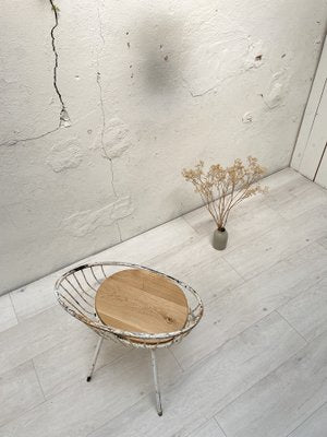 Metal and Wood Basket Armchair-UX-1768598