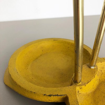 Metal Brass Modernist Bauhaus Umbrella Stand, Germany, 1950s-QZ-1053134