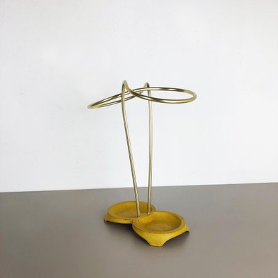 Metal Brass Modernist Bauhaus Umbrella Stand, Germany, 1950s-QZ-1053134