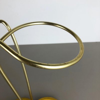 Metal Brass Modernist Bauhaus Umbrella Stand, Germany, 1950s-QZ-1053134