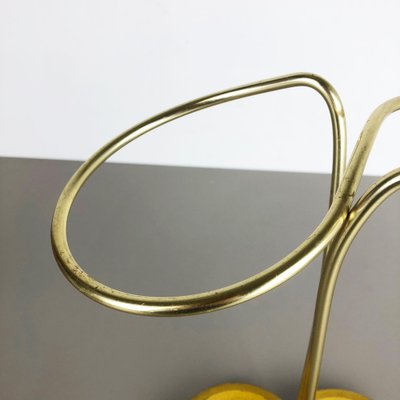 Metal Brass Modernist Bauhaus Umbrella Stand, Germany, 1950s-QZ-1053134