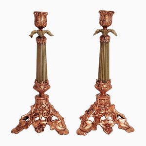 Metal Candleholders, France, 1970s, Set of 2-RGF-1791864