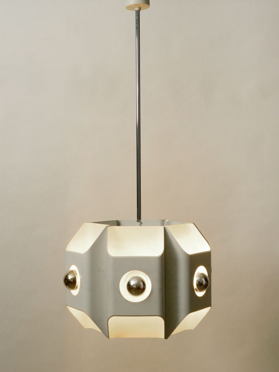 Metal Ceiling Lamp by Klaus Hempel for Kaiser Leuchten, 1960s