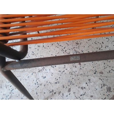 Metal Chair with Plastic Woven, 1960s-RAQ-708152