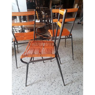 Metal Chair with Plastic Woven, 1960s-RAQ-708152