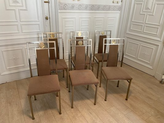 Metal Chairs by Belgo Chrome, Belgium, 1980s, Set of 6-JG-1364145