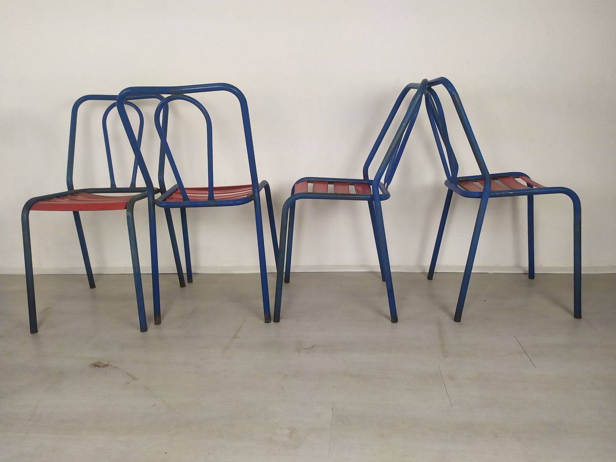 Metal Chairs from Tolix, Set of 8