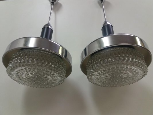 Metal Chandeliers from Napako, 1970s, Set of 2-TZ-1156701