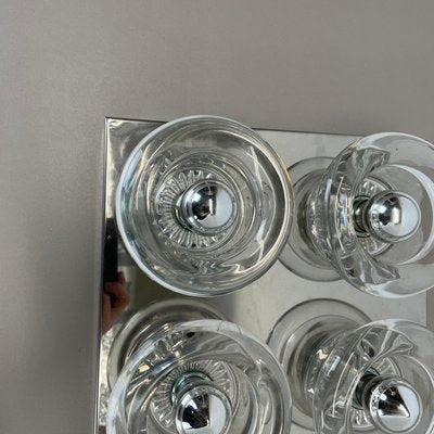 Metal Chrome Glass Wall Sconce, 1970s-QZ-1814038